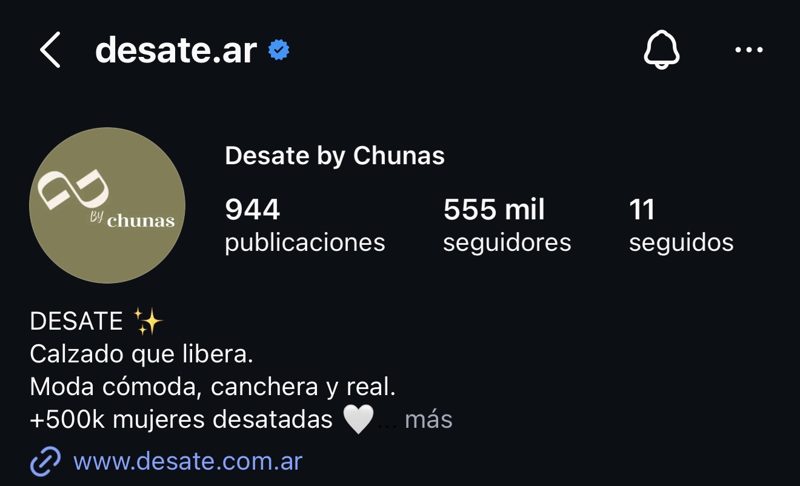 DESATE en Instagram — 555 mil seguidores